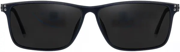 Black Rectangle Frame Sunglasses with Dark Lenses