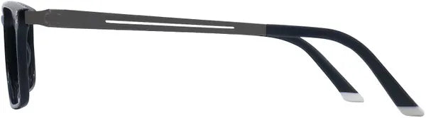 Black Rectangle Frame Sunglasses with Dark Lenses