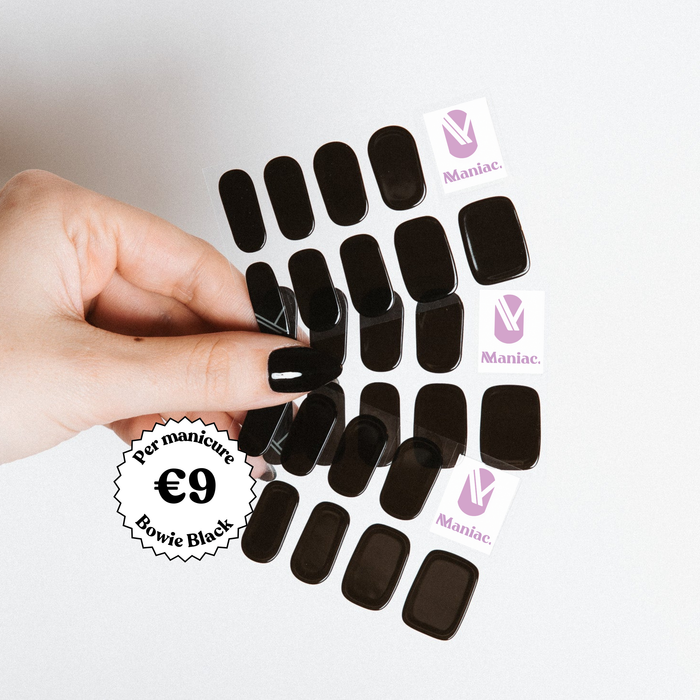Bowie Black - Maniac gel nail stickers