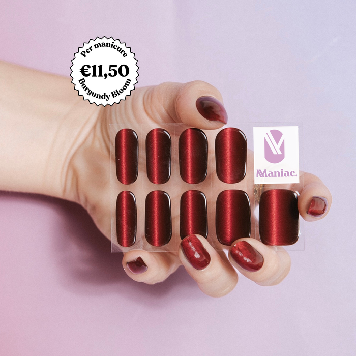 Burgundy Bloom - Maniac gel nail stickers