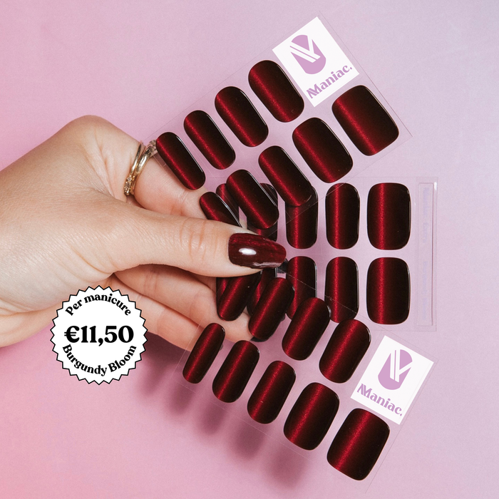 Burgundy Bloom - Maniac gel nail stickers