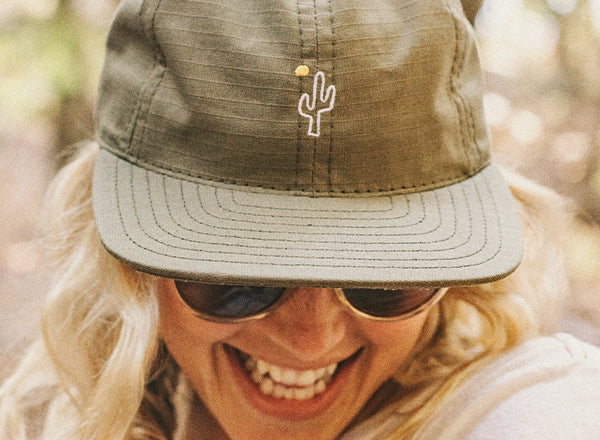 RICH sunski friendly cactus hat close up of graphic
