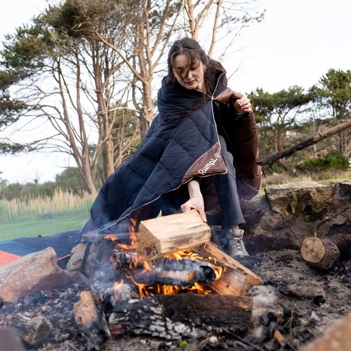 Rumpl Campfire Puffy Blanket - Black Mocha Campfire Puffy Blanket - Black Mocha | Rumpl Blankets For Everywhere Solid Campfire Puffy