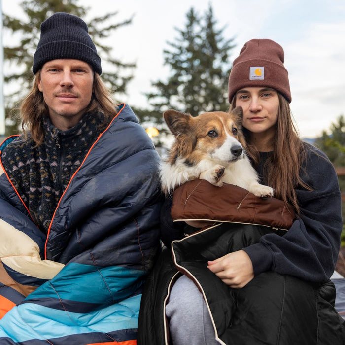 Rumpl Campfire Puffy Blanket - Black Mocha Campfire Puffy Blanket - Black Mocha | Rumpl Blankets For Everywhere Solid Campfire Puffy