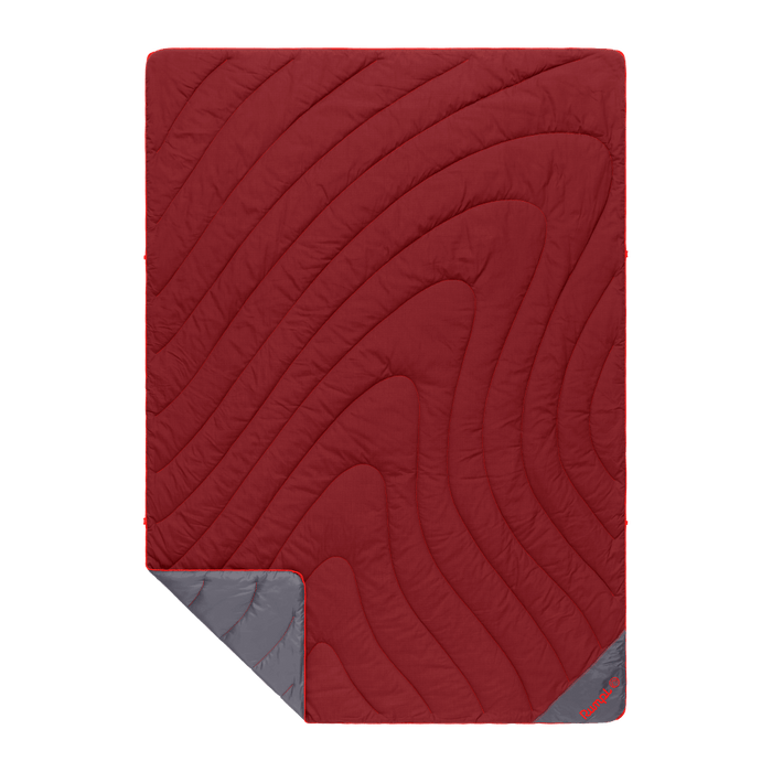 Rumpl Campfire Puffy Blanket - Cherry Charcoal Campfire Puffy Blanket - Cherry Charcoal | Rumpl Blankets For Everywhere Solid Campfire Puffy