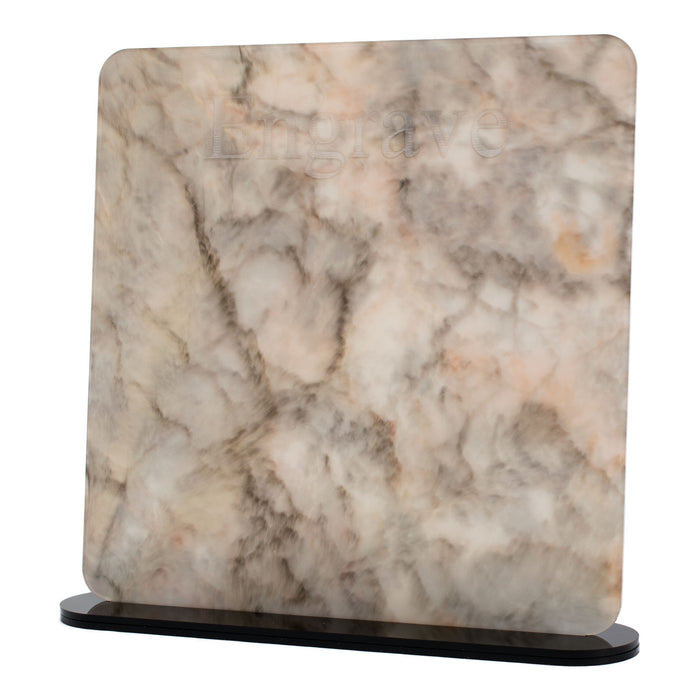 Carmel Hazelnut Brown Tan Marble Acrylic Engrave