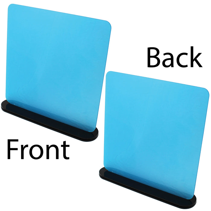 Caribbean Blue Turquoise Colorwave Acrylic Back Front