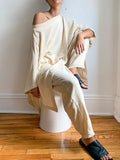 Casual Loose Solid Color Cotton Linen Two Piece Set