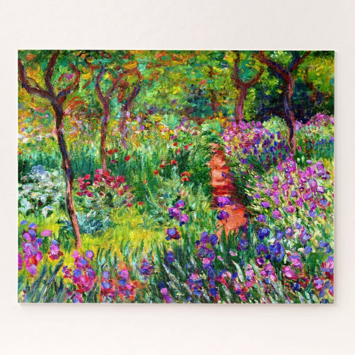 monet iris garden jigsaw puzzle