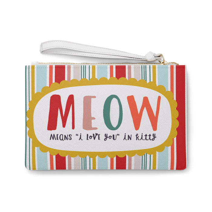 Clutch Bag - Meow Design for Cat Lovers