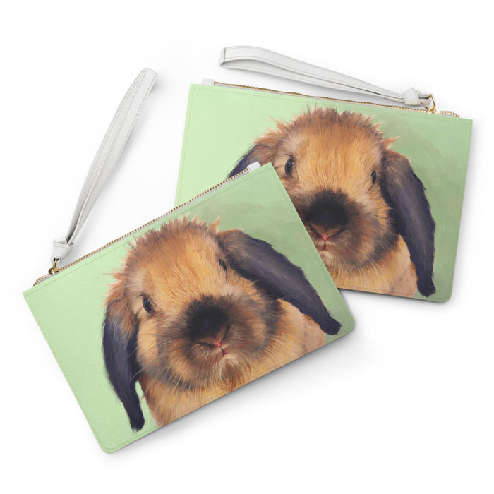 Clutch Bag with Holland Lop Face