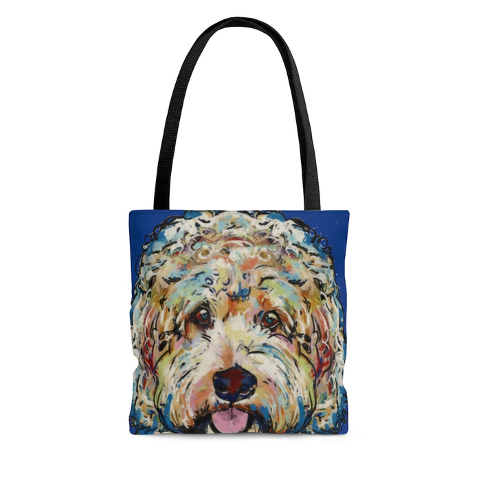 Colorful Doodle Dog Tote Bag