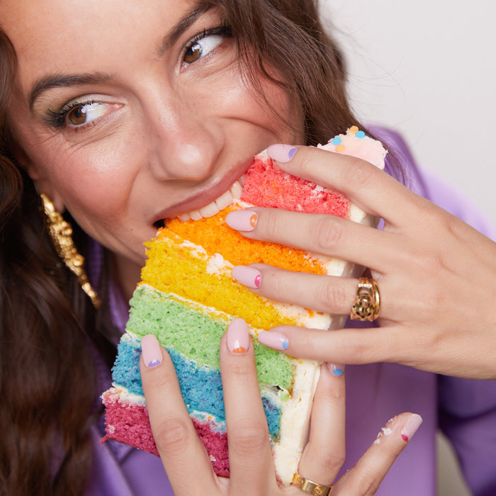 Lizzy van der ligt x maniac 3 gellak sticker sheets colourful Jagger hand cake