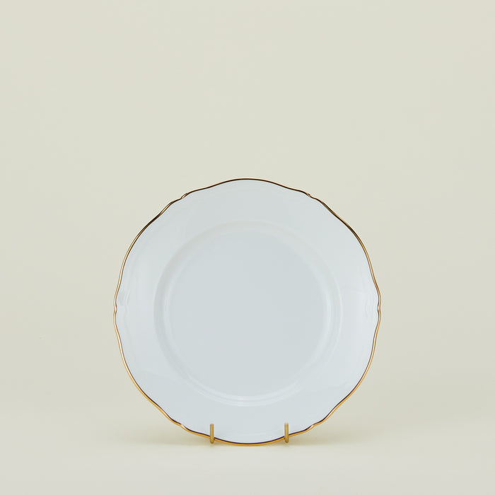 Ginori dessert plate in white with gold rim