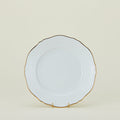Ginori dinner plate in white with gold rim
