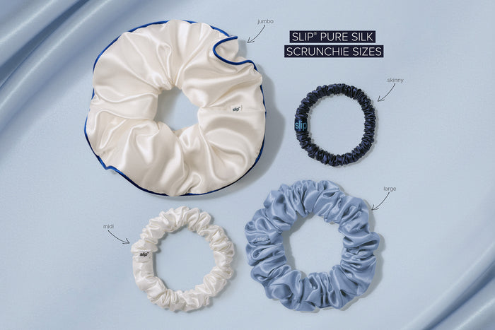 Slip pure silk scrunchie size options