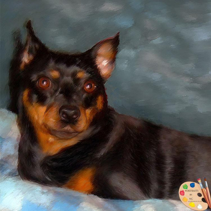 Custom Brown Chihuahua Portrait | Hand-Painted Dog Art Canvas