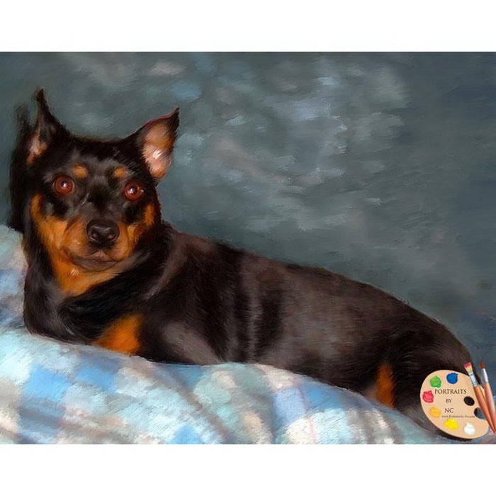 Custom Brown Chihuahua Portrait | Hand-Painted Dog Art Canvas