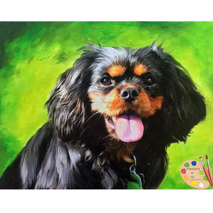 Cavalier King Charles Oil Portrait - Portrait of Huxley