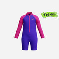 Đồ Bơi Chống Nắng Bé Gái Speedo Long Sleeves Zip - Tím - Supersports Vietnam
