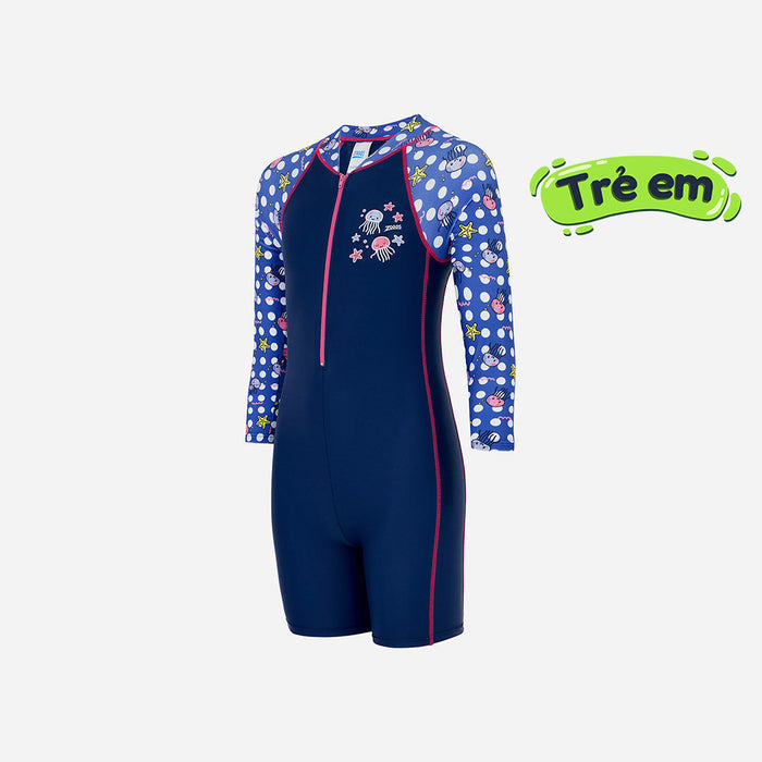Đồ Bơi Một Mảnh Bé Gái Zoggs Long Sleeve All In One - Xanh Dương - Supersports Vietnam