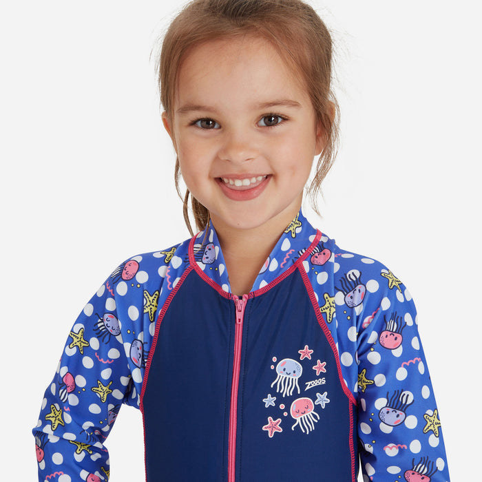 Đồ Bơi Một Mảnh Bé Gái Zoggs Long Sleeve All In One - Xanh Dương - Supersports Vietnam