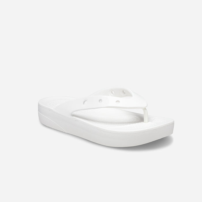 Dép Xỏ Ngón Nữ Crocs Classic Platform - Trắng - Supersports Vietnam