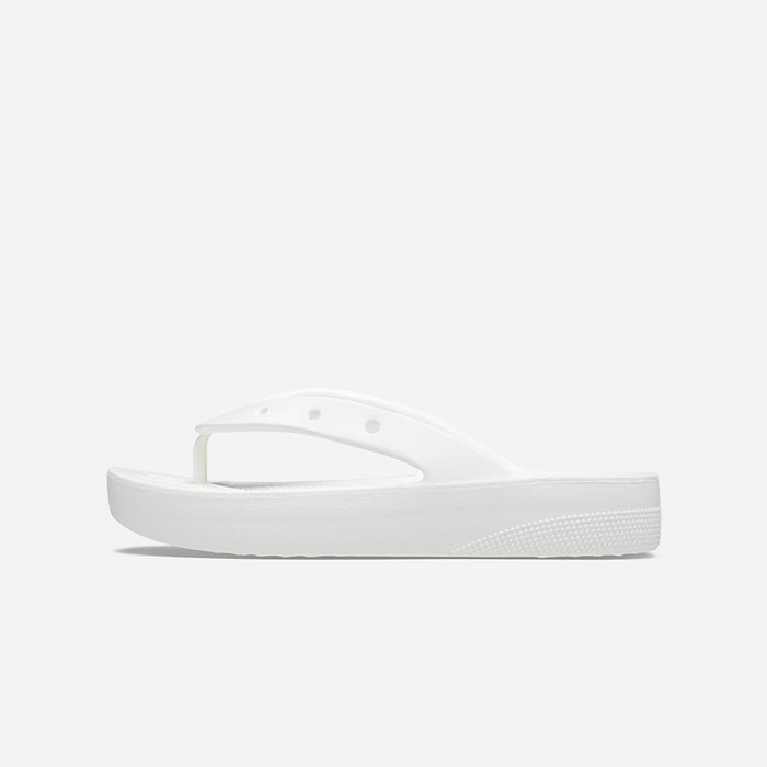 Dép Xỏ Ngón Nữ Crocs Classic Platform - Trắng - Supersports Vietnam