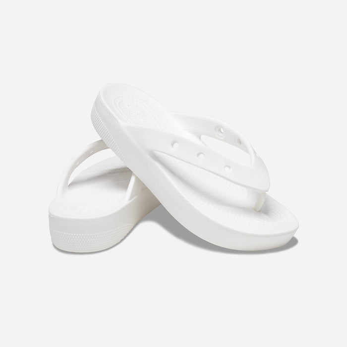 Dép Xỏ Ngón Nữ Crocs Classic Platform - Trắng - Supersports Vietnam