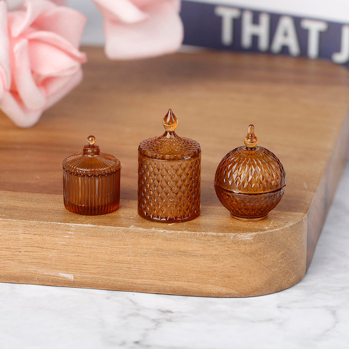 1 6 Scale Decorative Jar Set coffee color