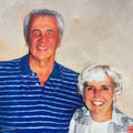 Elderly Couple Oil Portrait