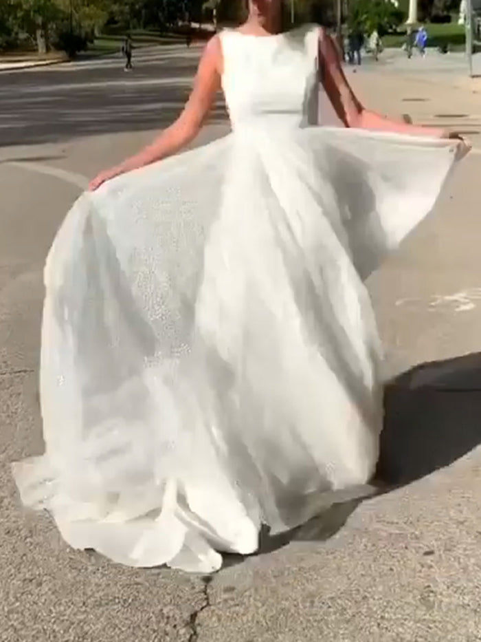Elegant Backless Solid Color Maxi Dress