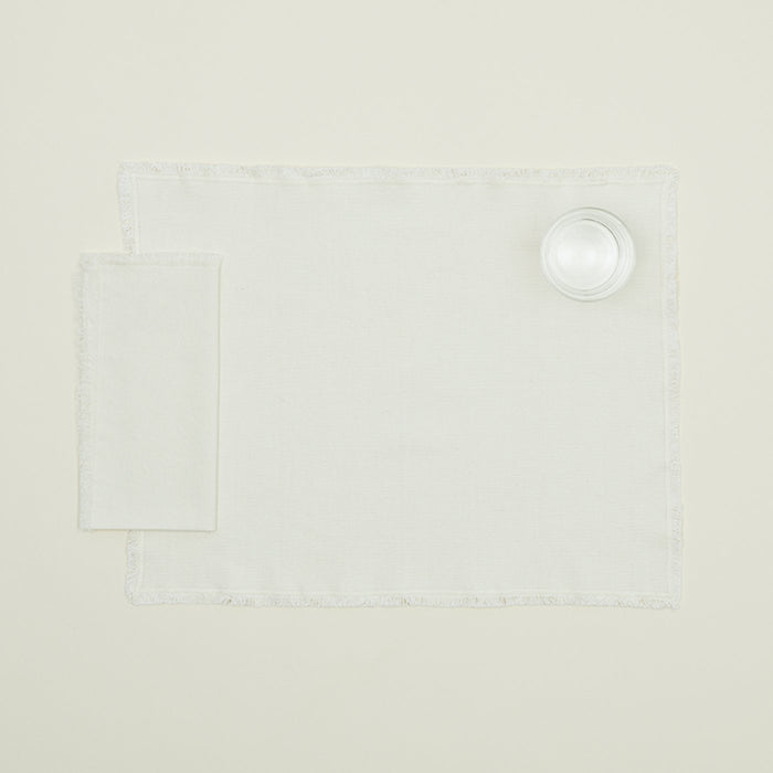 Essential Dinner Napkin and Placemat in Ivory