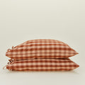 Essential Gingham Pillowcases, Set of 2 - Blush/Terracotta