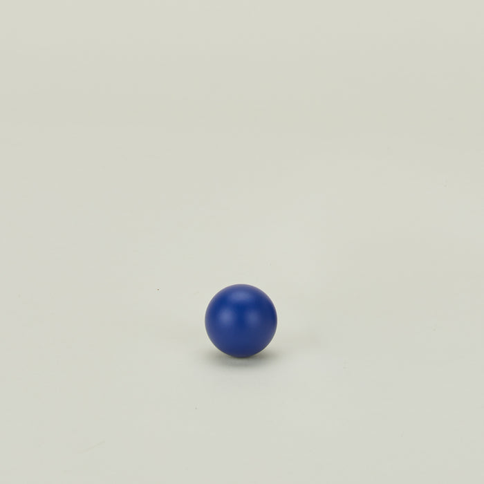 Small essential sphere knob in klein blue