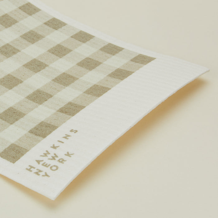Close up view of essential swedish dishcloths in ivory/flax