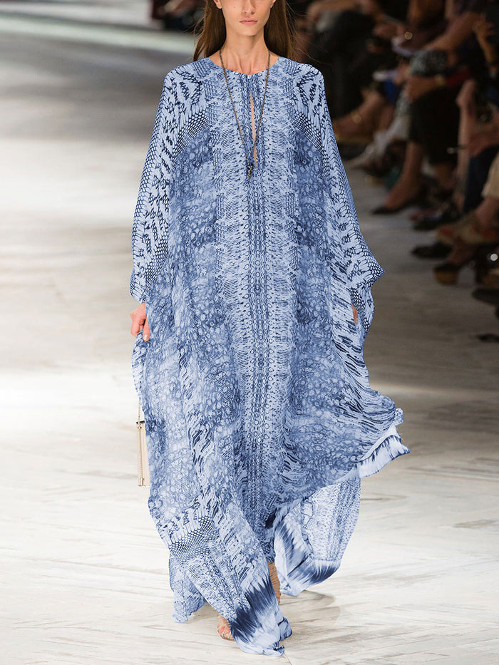 Fashion Casual Bohemian Printed Beach Maxi Dress