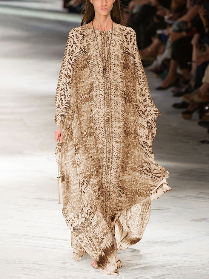 Fashion Casual Bohemian Printed Beach Maxi Dress