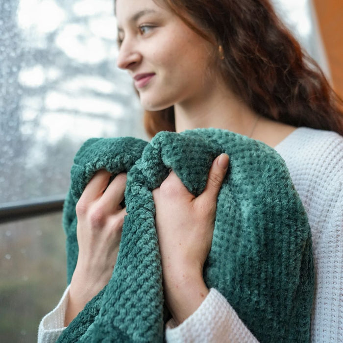 Rumpl Fleece Puffy 2 Person Blanket - Jade Fade Fleece Puffy 2 Person Blanket - Jade Fade | Rumpl Blankets For Everywhere Printed Fleece Puffy