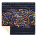 Rumpl Fleece Puffy 2 Person Blanket - Midnight Bloom Fleece Puffy 2 Person Blanket - Midnight Bloom | Rumpl Blankets For Everywhere Printed Fleece Puffy