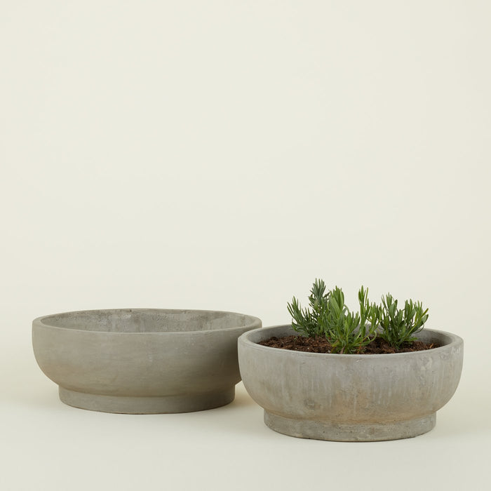 Footed Bowl Planter - Fiber Cement
