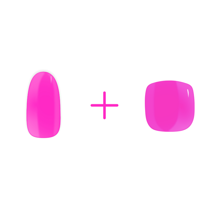 Gaga Pink - Mani+Pedi - Maniac gel nail stickers