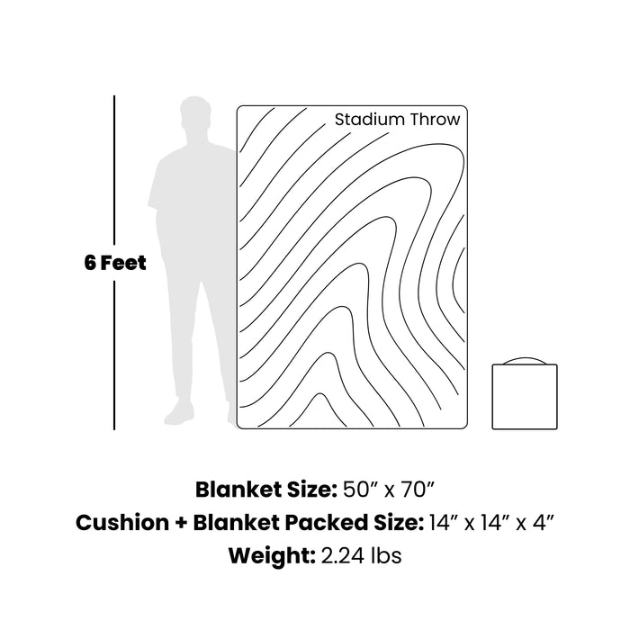 Rumpl Gametime Puffy Blanket - Blue / Orange Gametime Puffy Blanket - Blue / Orange | Rumpl Blankets For Everywhere Gametime Puffy