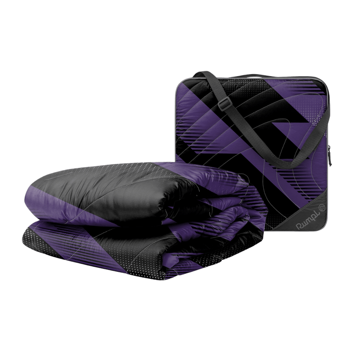 Rumpl Gametime Puffy Blanket - Purple / Black Gametime Puffy Blanket - Purple / Black | Rumpl Blankets For Everywhere Gametime Puffy