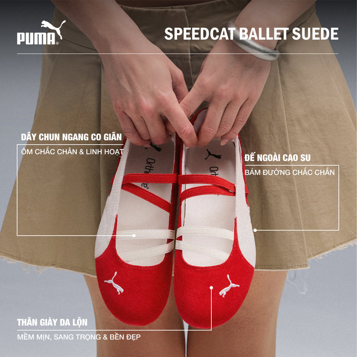 Giày Búp Bê Nữ Puma Speedcat Ballet Suede - Đỏ - Supersports Vietnam