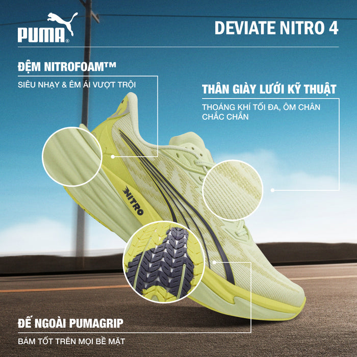 Giày Chạy Bộ Nữ Puma Deviate Nitro 4 - Vàng Chanh - Supersports Vietnam
