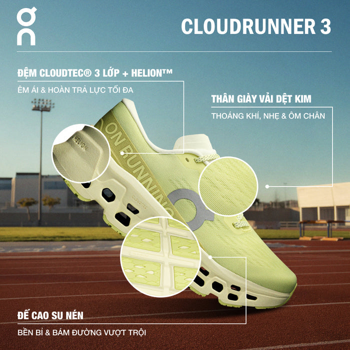 Giày Chạy Bộ Nam On Running Cloudmonster 3 - Xanh Lá - Supersports Vietnam