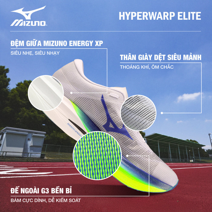 Giày Chạy Bộ Unisex Mizuno Hyperwarp Elite - Trắng - Supersports Vietnam