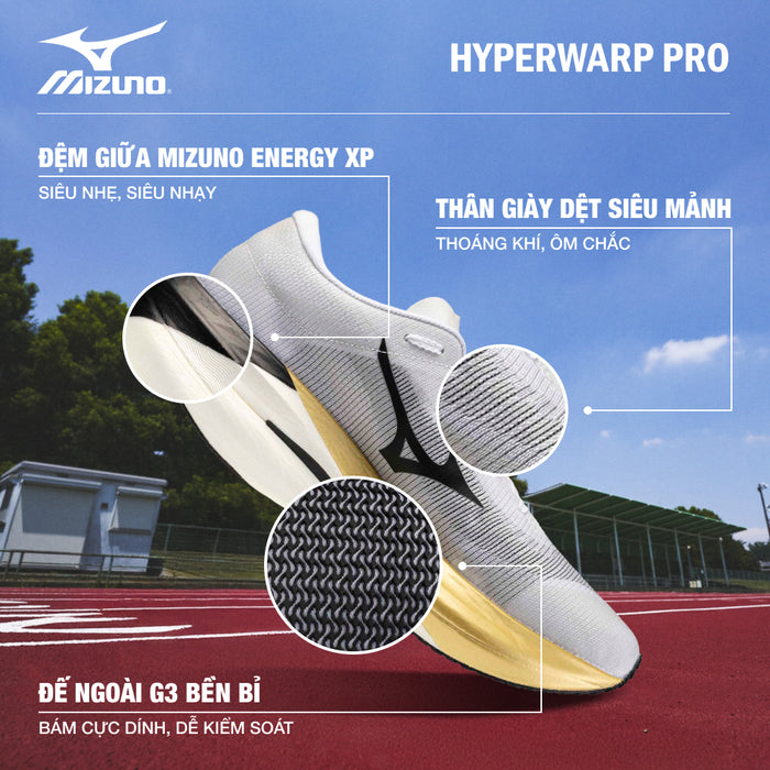 Giày Chạy Bộ Unisex Mizuno Hyperwarp Pro - Trắng - Supersports Vietnam