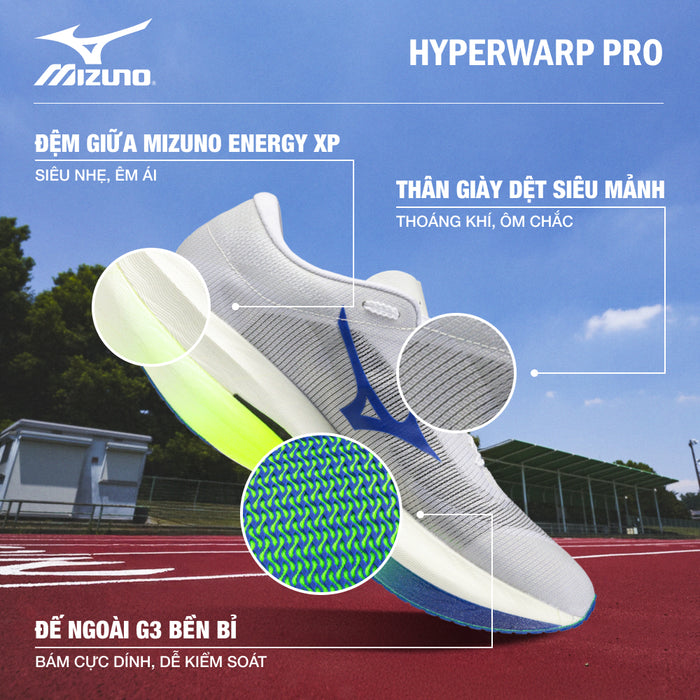 Giày Chạy Bộ Unisex Mizuno Hyperwarp Pro - Trắng - Supersports Vietnam